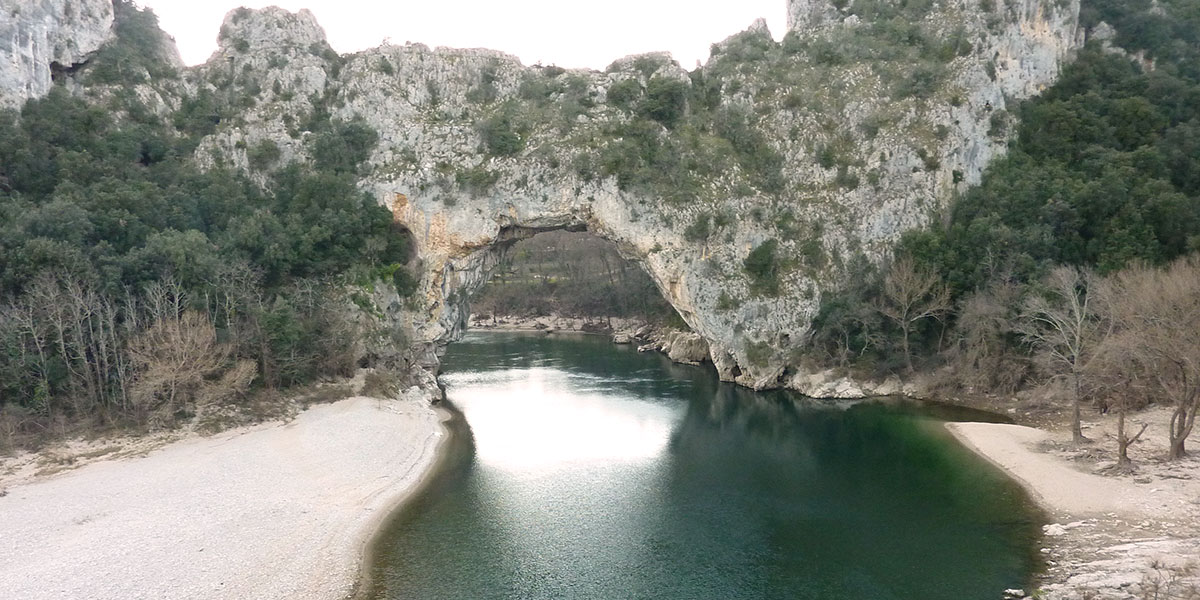 The arch of the Pont d'Arc in southern Ardèche