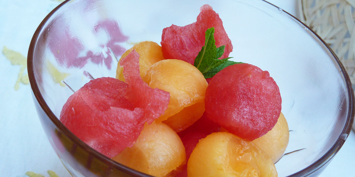 Boulles de melon et pastèque