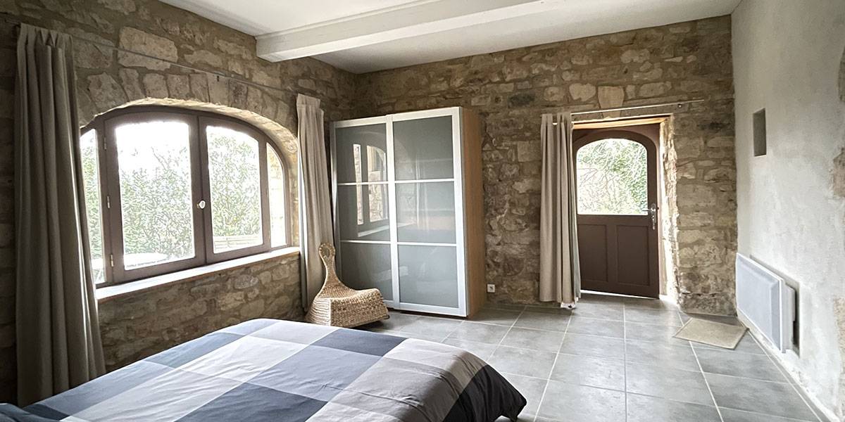 The guest rooms at the mas d Issoire: The bedroom on the fourth bedroom