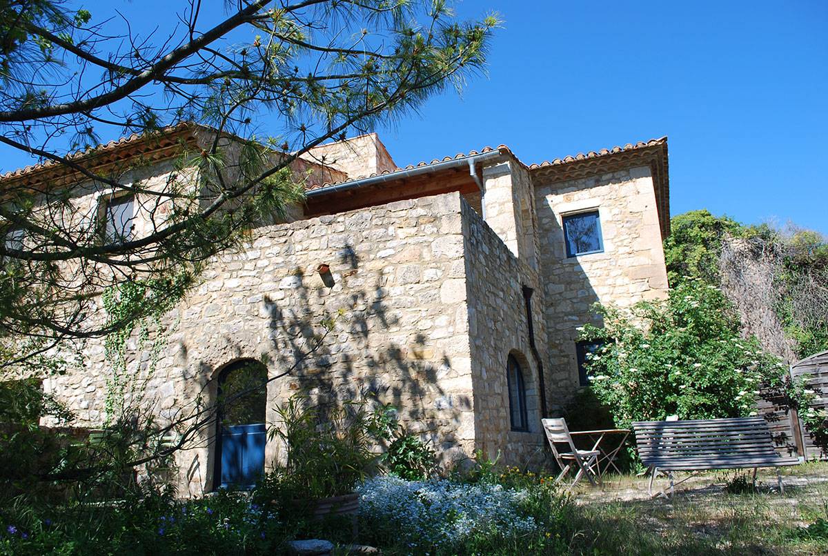 The guest rooms at the mas d Issoire: The exterior of the fourth bedroom